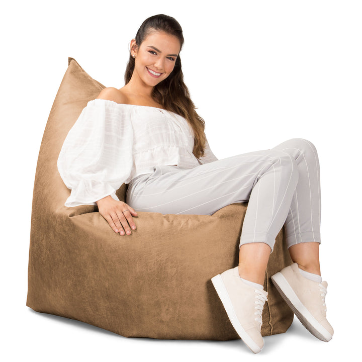 Sitzsack XXL - Vintage Leder Goldbraun 04