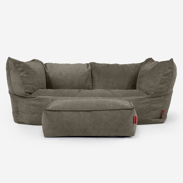 Ruben Sitzsack Sofa - Feincord Olivgrün 02