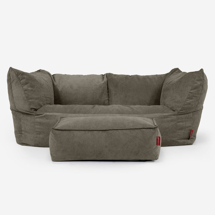 Ruben Sitzsack Sofa - Feincord Olivgrün 02