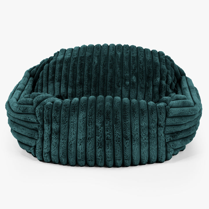 Sabine Sitzsack Sessel - Ultra Plüsch Cord Blaugrün 01
