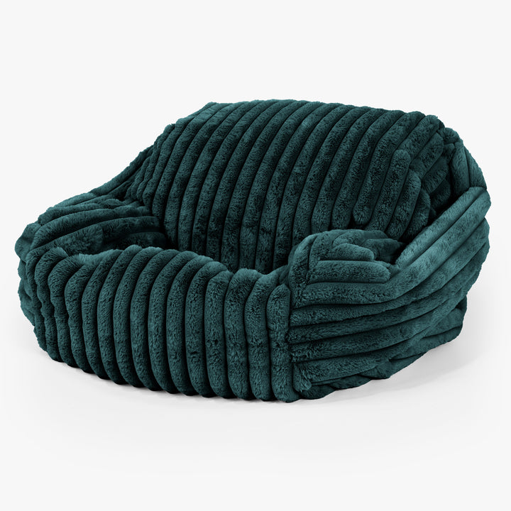 Sabine Sitzsack Sessel - Ultra Plüsch Cord Blaugrün 02