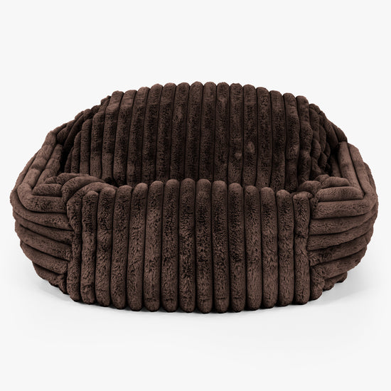 Sabine Sitzsack Sessel - Ultra Plüsch Cord Nussbraun 01