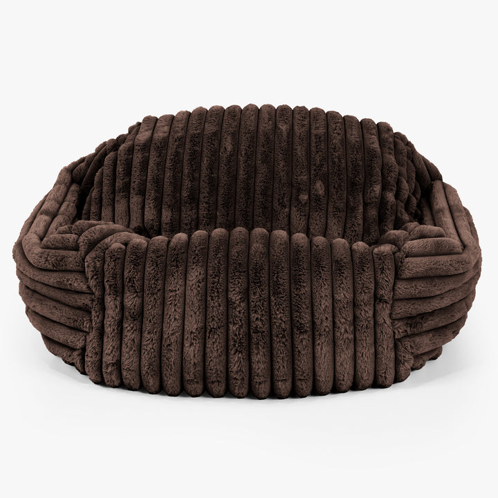 Sabine Sitzsack Sessel - Ultra Plüsch Cord Nussbraun 01