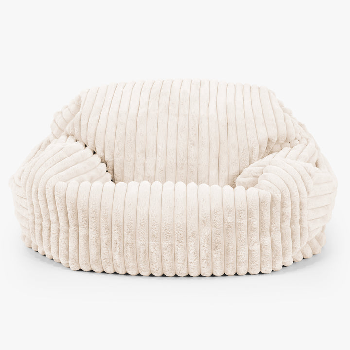 Sabine Sitzsack Sofa - Ultra Plüsch Cord Creme 01