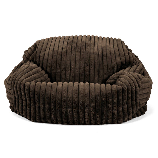Sabine Sitzsack Sofa - Ultra Plüsch Cord Nussbraun 01