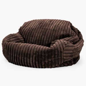 Sabine Sitzsack Sofa - Ultra Plüsch Cord Nussbraun