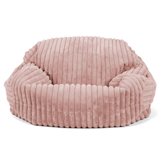 Sabine Sitzsack Sofa - Ultra Plüsch Cord Pastellrosa 01