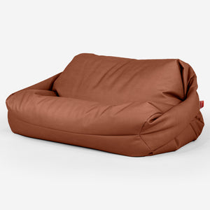 Sabine Sitzsack Sofa - Veganes Leder Kastanienbraun
