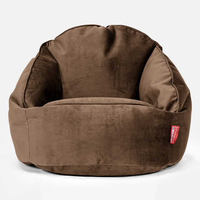 Bubble Sitzsack Sessel - Samt Espresso 01