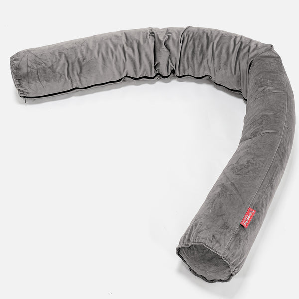 Seitenschläferkissen, CloudSac Latexflocken-Mischung - Samt Silber 01