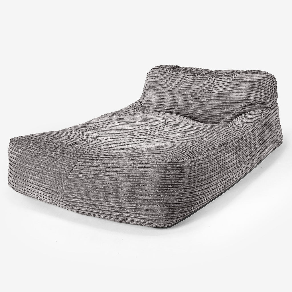Schlafsofa Sitzsack - Cord Schiefergrau 01