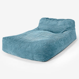 Schlafsofa Sitzsack - Cord Türkis