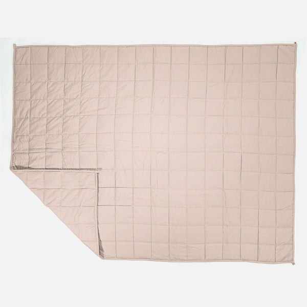 Gewichtsdecke für Erwachsene - Baumwolle Crème / Nerzfarben 01