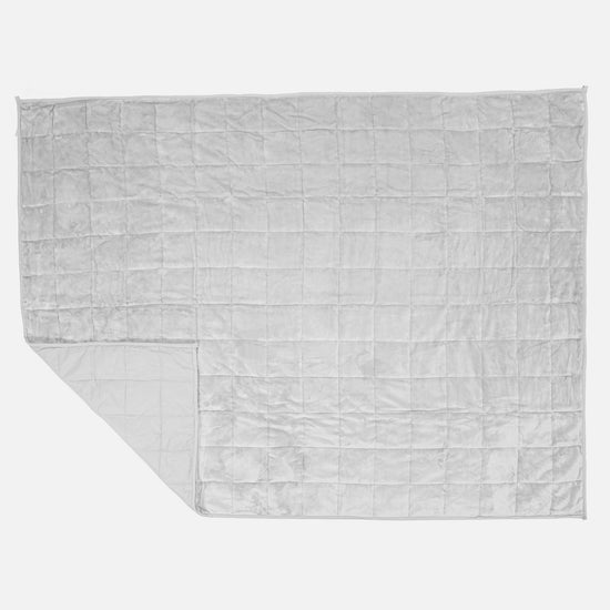 Gewichtsdecke für Erwachsene - Flanell-Fleece Hellgrau 03
