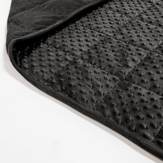 Gewichtsdecke für Erwachsene - Fleece-Gepunktet Grau 02