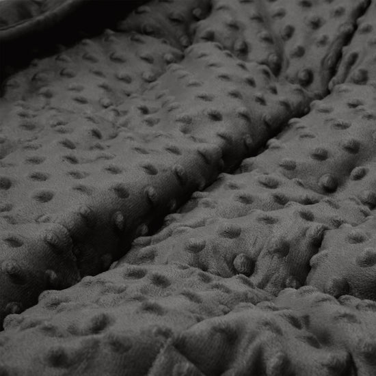 Gewichtsdecke für Erwachsene - Fleece-Gepunktet Grau 04