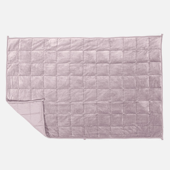 Gewichtsdecke für Kinder - Flanell-Fleece Blassrosa 03