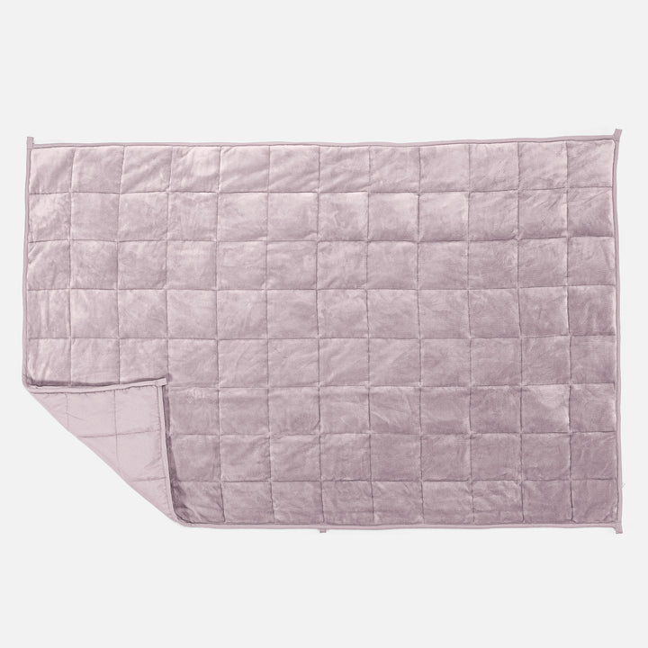 Gewichtsdecke für Kinder - Flanell-Fleece Blassrosa 03