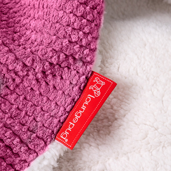 Sherpa-Decke - Pom-Pom Pink Fabric Close-up Image