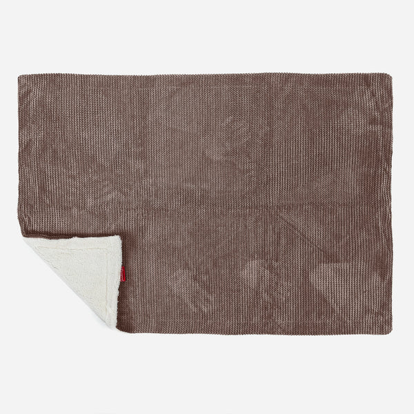 Sherpa-Decke - Pom-Pom Schoko 01