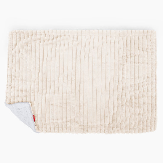 Sherpa-Decke - Ultra Plüsch Cord Creme 03
