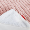 Sherpa-Decke - Ultra Plüsch Cord Pastellrosa 02