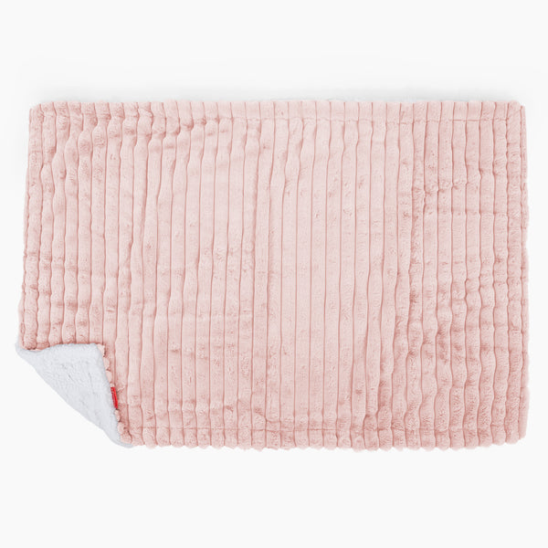 Sherpa-Decke - Ultra Plüsch Cord Pastellrosa 02
