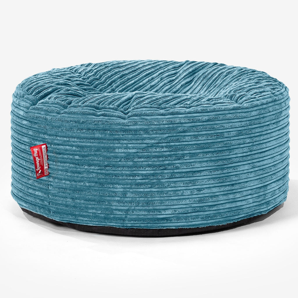 Sitzhocker Pouf - Cord Türkis 01