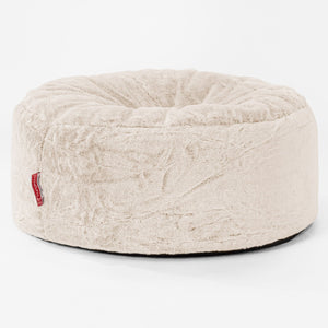 Sitzhocker Pouf - Kaninchen Kunstfell Weiß