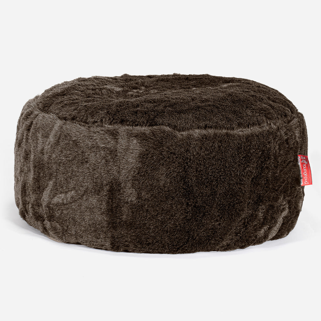 Sitzhocker Pouf - Kunstfell Braun 01