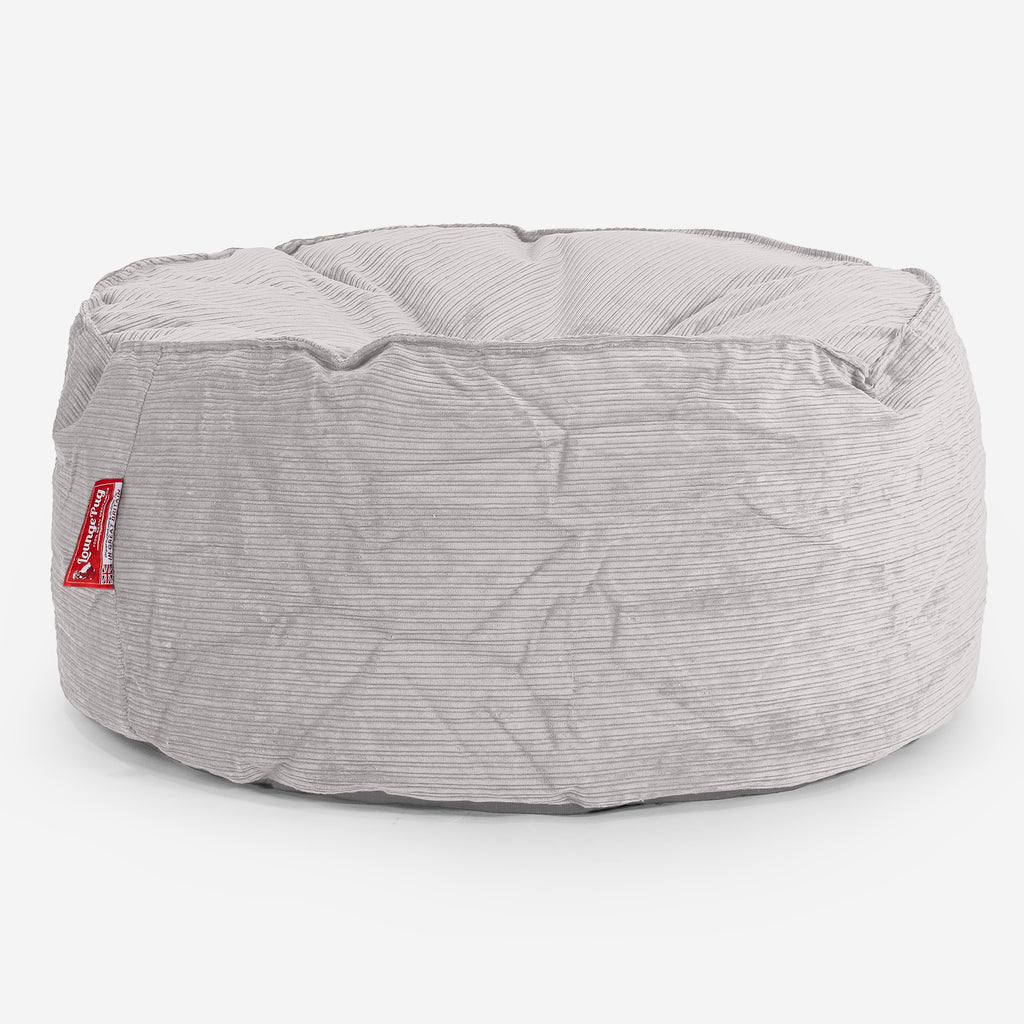 Sitzhocker Pouf - Nadelstreifencord Stein 01