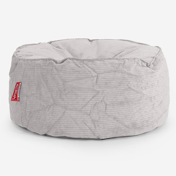 Sitzhocker Pouf - Nadelstreifencord Stein 01