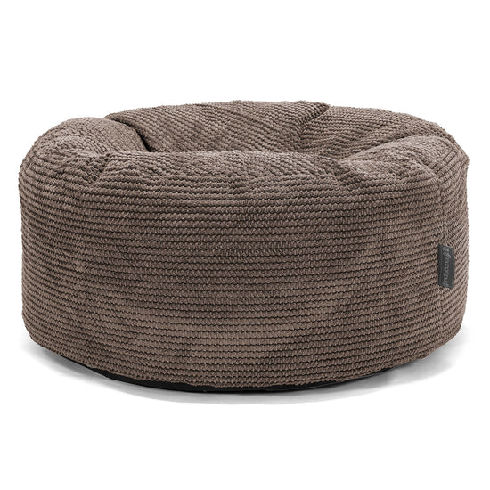 Sitzhocker Pouf - Pom-Pom Schoko 01