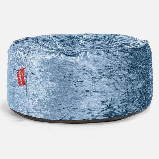 Sitzhocker Pouf - Retro-Samt Türkis 01