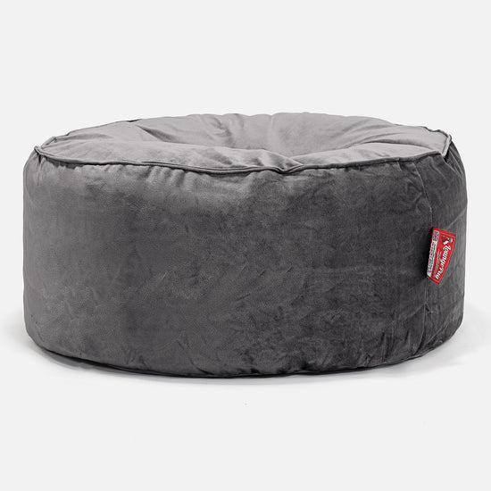 Sitzhocker Pouf - Samt Schiefergrau 01