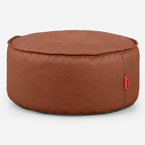 Sitzhocker Pouf - Veganes Leder Kastanienbraun