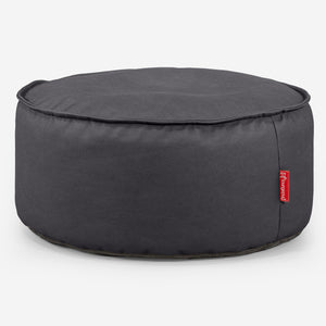 Sitzhocker Pouf - Veganes Leder Schwarz