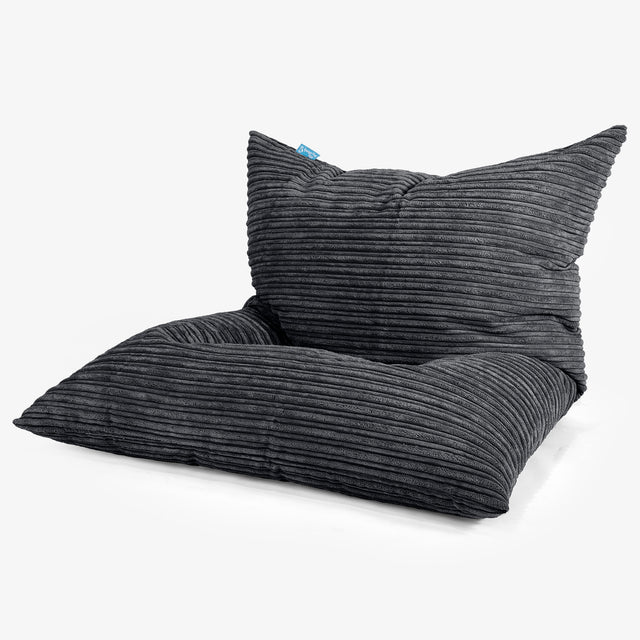 Sitzsack Kinder XL 2-14 jahren - Cord Schwarz 01