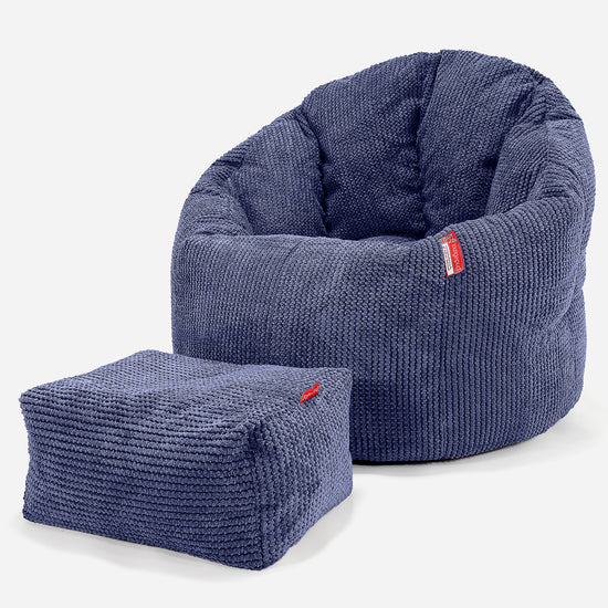 Sitzsack Kuschel Lounge Sessel - Pom-Pom Lila 02
