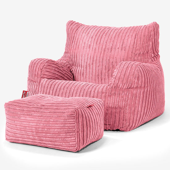 Sitzsack Ohrensessel - Cord Koralle 02