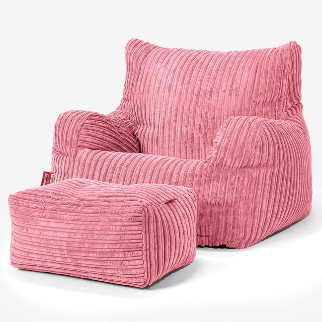 Sitzsack Ohrensessel - Cord Koralle 02