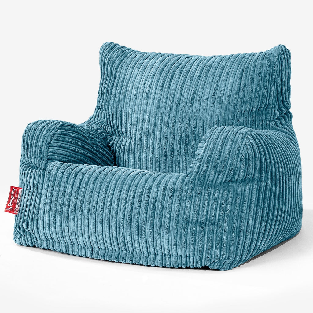 Sitzsack Ohrensessel - Cord Türkis 01