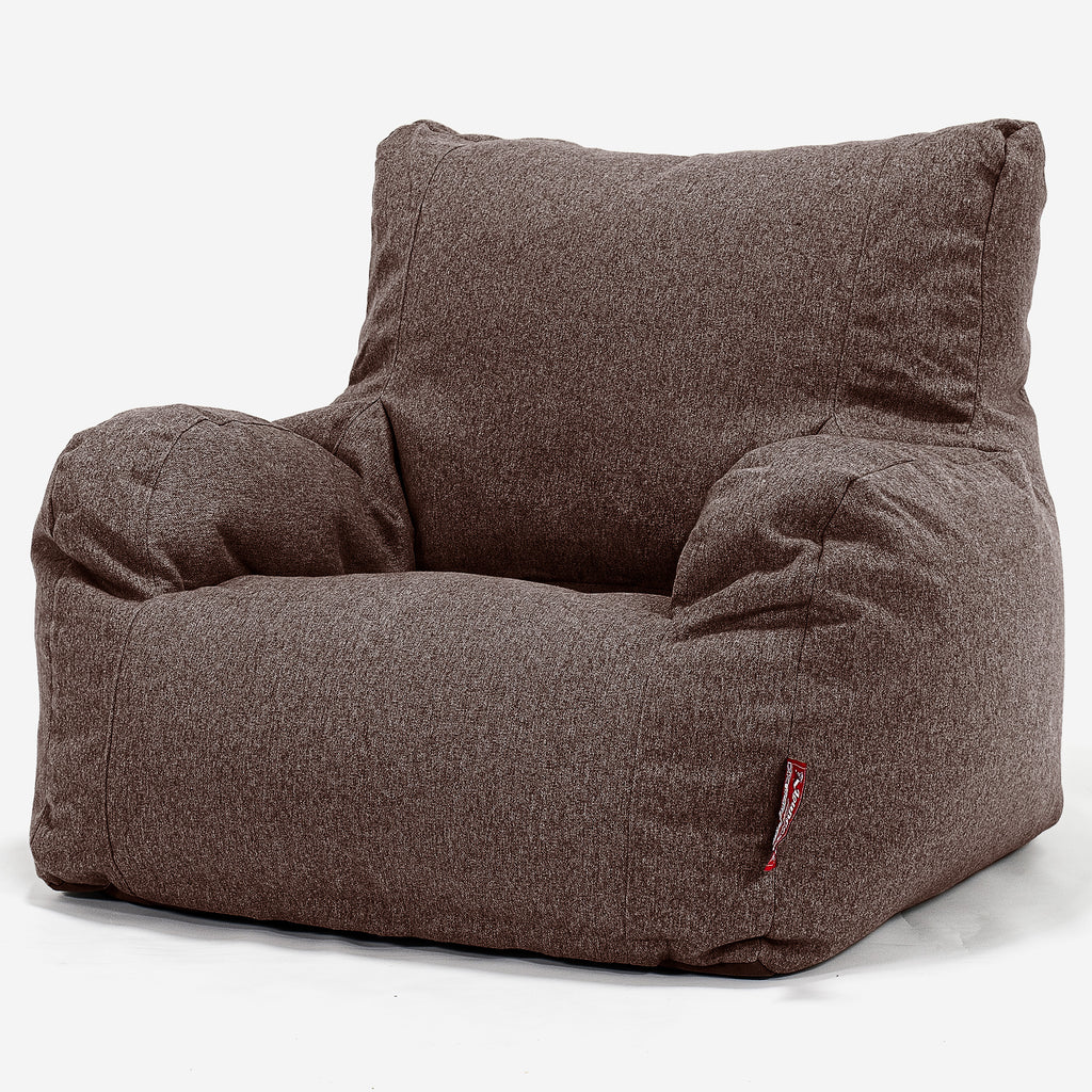 Sitzsack Ohrensessel - Interalli Wolle Braun 01