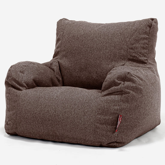 Sitzsack Ohrensessel - Interalli Wolle Braun 01