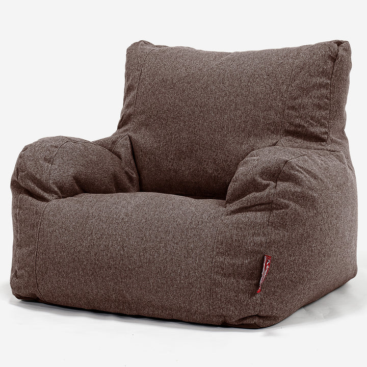 Sitzsack Ohrensessel - Interalli Wolle Braun 01
