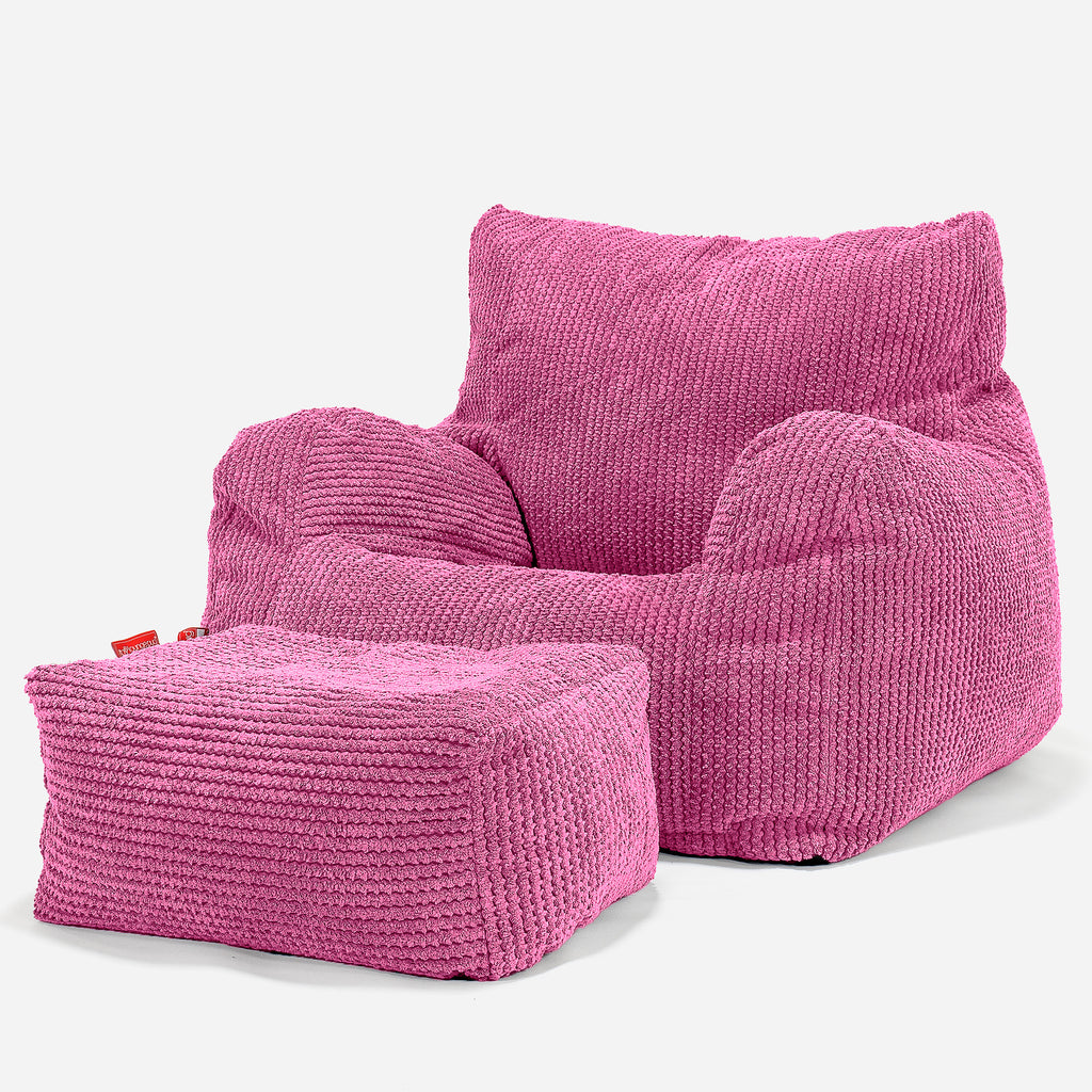 Sitzsack Ohrensessel - Pom-Pom Pink 02