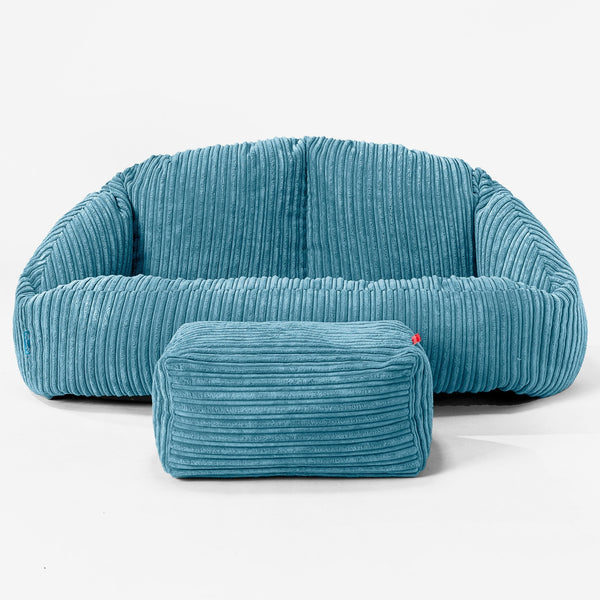 Kindersofa Bubble 2-6 jahren - Cord Türkis 01