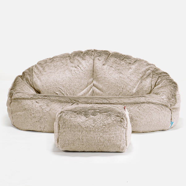 Kindersofa Bubble 2-6 jahren - Kaninchen Kunstfell Goldbraun 01