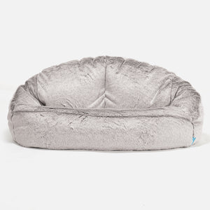 Kindersofa Bubble 2-6 jahren - Kaninchen Kunstfell Hellgrau