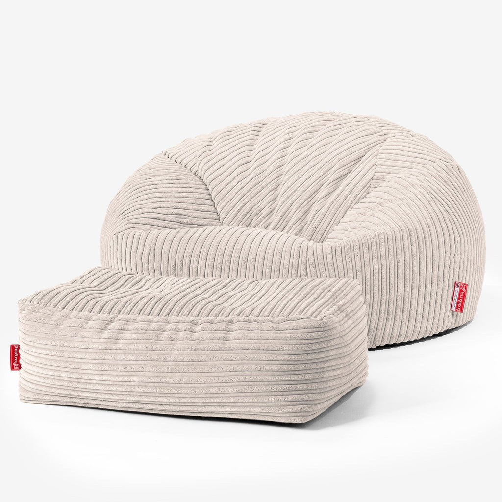 Sitzsack Sofa - Cord Creme 02